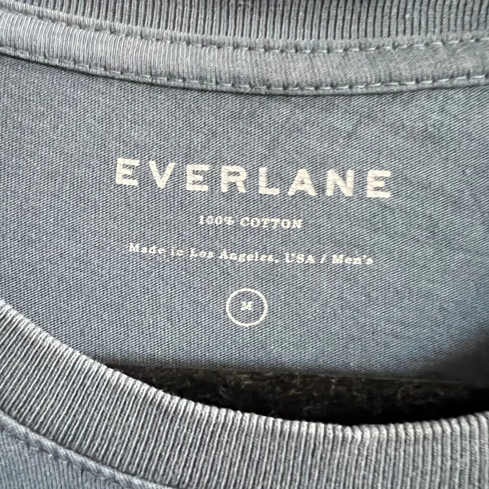 Everlane Mens Size‎ Medium Blue Crew Neck T-Shirt 100% Cotton - Picture 3 of 5